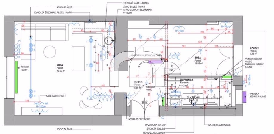 CENTAR-JAGIĆEVA 2S, 47M2-OBNOVLJEN-BEZ PROVIZIJE ZA KUPCE!